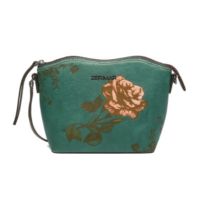 Leather shoulder bag 21x19x10 cm ROSE