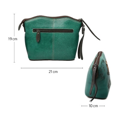 Leather shoulder bag 21x19x10 cm ROSE
