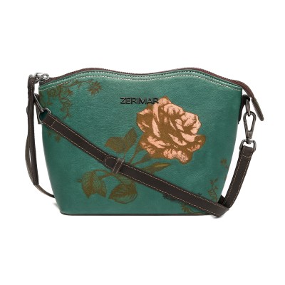 Leather shoulder bag 21x19x10 cm ROSE