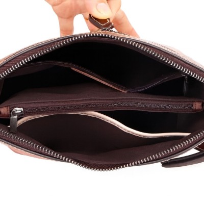 Leather shoulder bag 21x19x10 cm ROSE