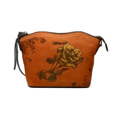 Leather shoulder bag 21x19x10 cm ROSE