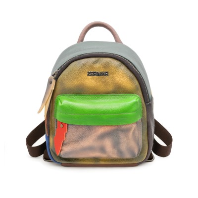 Natural leather backpack 24x22x14 cm ZAMAN