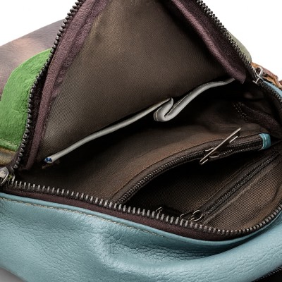 Natural leather backpack 24x22x14 cm ZAMAN