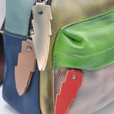 Natural leather backpack 24x22x14 cm ZAMAN