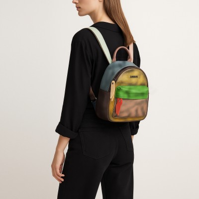 Natural leather backpack 24x22x14 cm ZAMAN