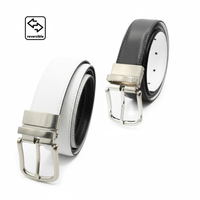 DOUBLO model 32 mm reversible leather belt