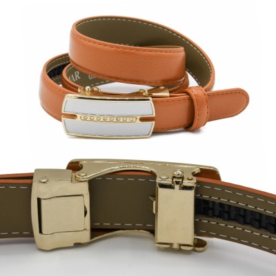 Leather belt with automatic buckle MOIS model