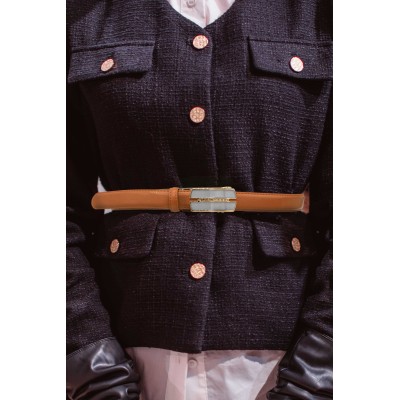 Leather belt with automatic buckle MOIS model