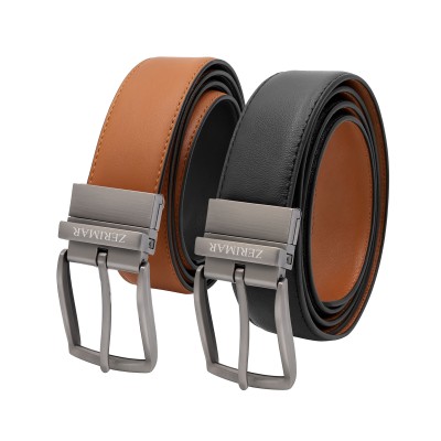 Reversible leather belt 33 mm model WODY