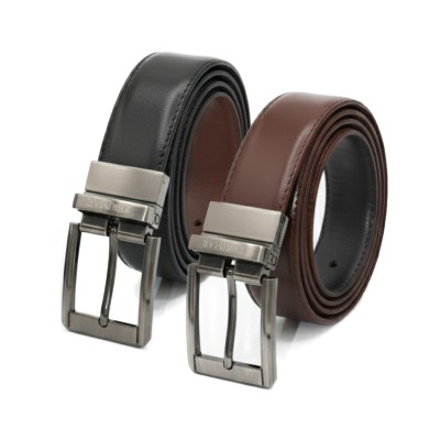 Reversible leather belt 33 mm model BLOKE