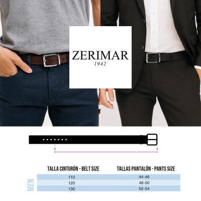 Reversible leather belt 33 mm model VENO