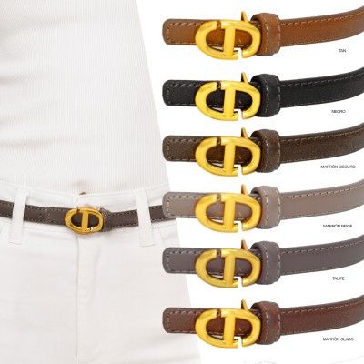Leather belt 15 mm model DOLCE
