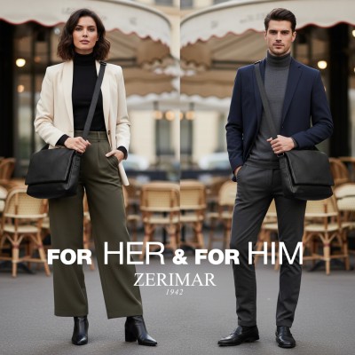 Multi-space leather briefcase 26x36x6 cm VALS