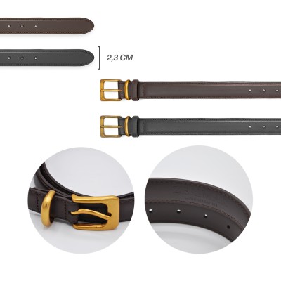 Leather belt 23 mm model VELTO