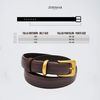 Leather belt 23 mm model VELTO
