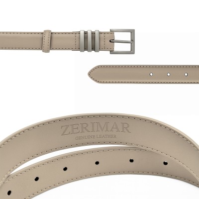 Leather belt 23 mm model GALIN