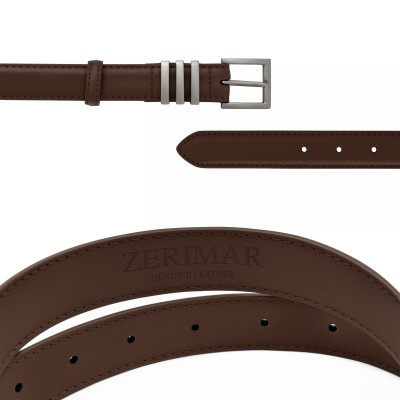 Leather belt 23 mm model GALIN