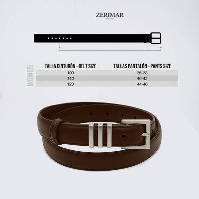 Leather belt 23 mm model GALIN