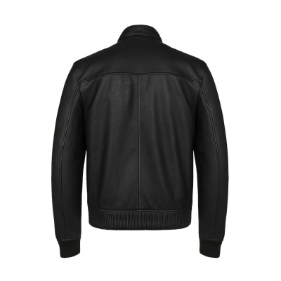 Bomber style leather jacket model ANTIPO