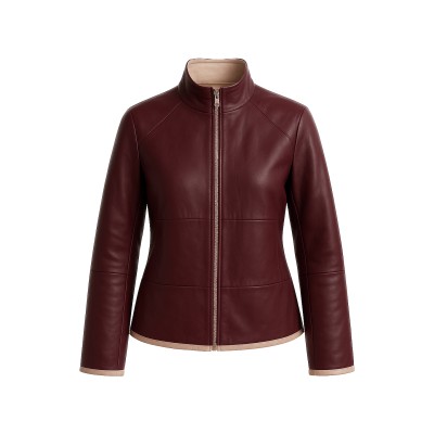 Leather jacket model BLUEBERRY