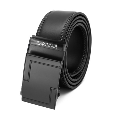 Leather belt with automatic buckle BASTA model