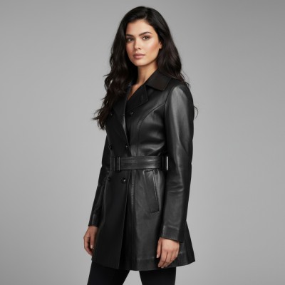 Short trench coat with buttons MESSHO model