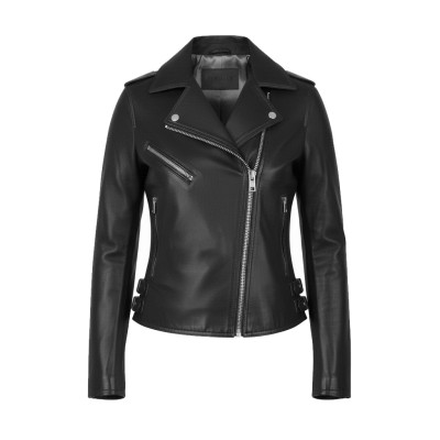 Heavy leather jacket model SYKO