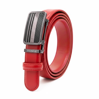 Leather belt with automatic buckle TRENO model