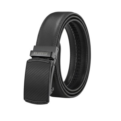 Leather belt with automatic buckle PRECA model