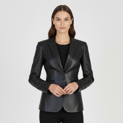 VITTO women's leather blazer