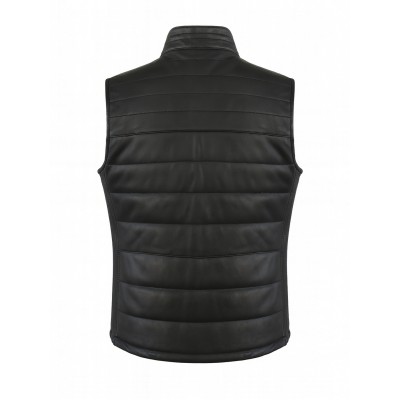 Quilted leather vest model BILI