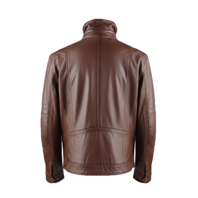 Leather jacket with zipper model SOGA