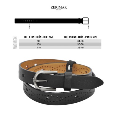 Leather belt 23 mm model TROQUE