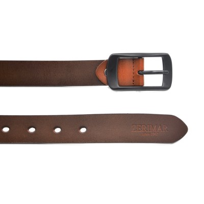 Leather belt 27 mm model MAREU