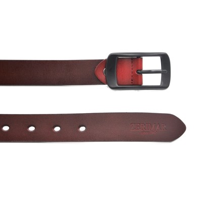 Leather belt 27 mm model MAREU