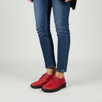 Leather lace-up shoes model ZOCO