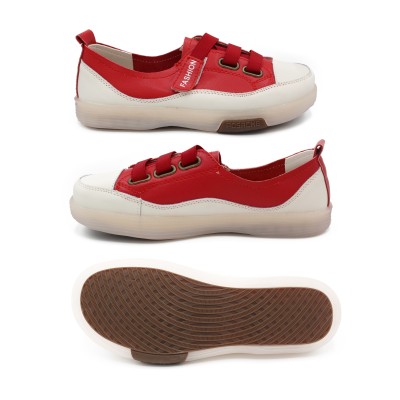 Leather shoes with adjustable elastic closure BABY