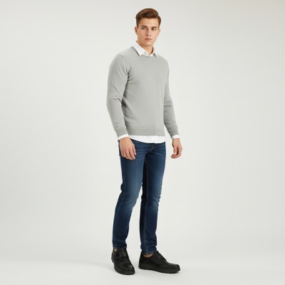 Leather shoe with velcro closure BICO model