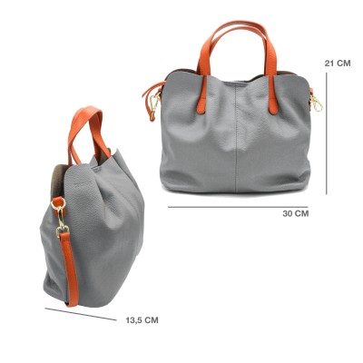 Double-handle leather bag 30x21x13,5 cm SOMO