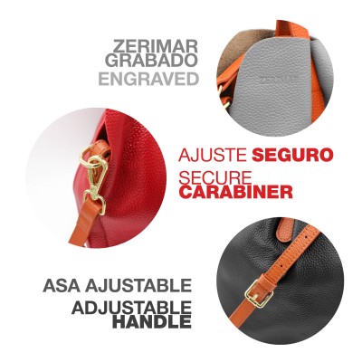 Double-handle leather bag 30x21x13,5 cm SOMO