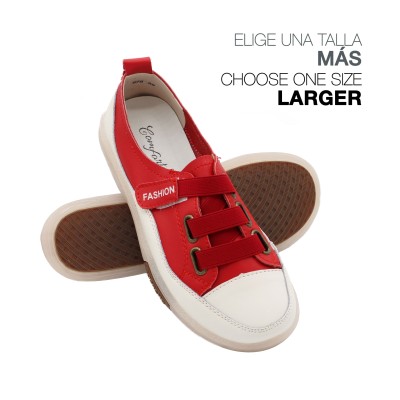 Leather shoes with adjustable elastic closure BABY