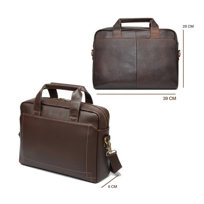 Leather briefcase 39x28x6 cm HAEGER