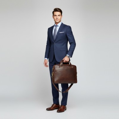 Leather briefcase 39x28x6 cm HAEGER