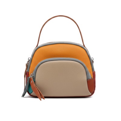 Leather handbag with double handles 18x16x8 cm FRUITS