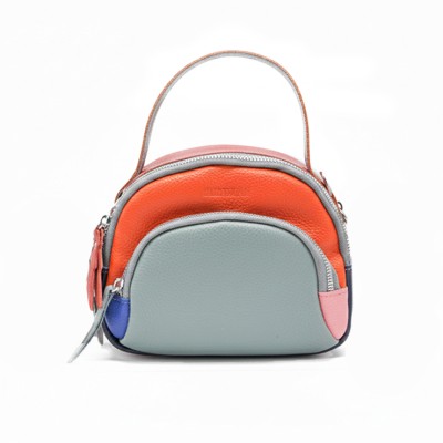 Leather handbag with double handles 18x16x8 cm FRUITS