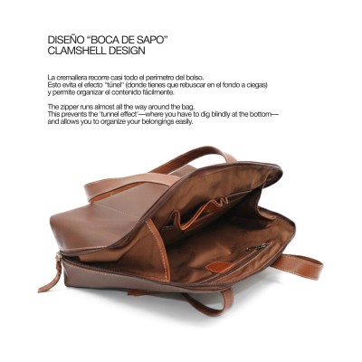 Leather shoulder bag 32x26x10 cm SHELL