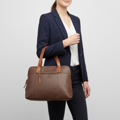 Leather shoulder bag 32x26x10 cm SHELL