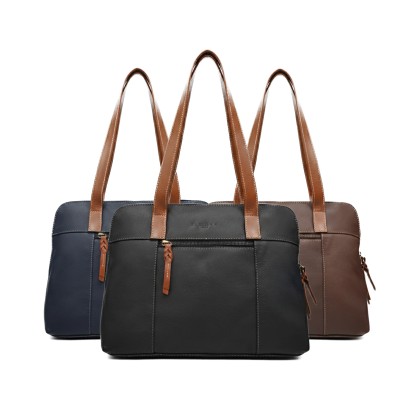 Leather shoulder bag 32x26x10 cm SHELL