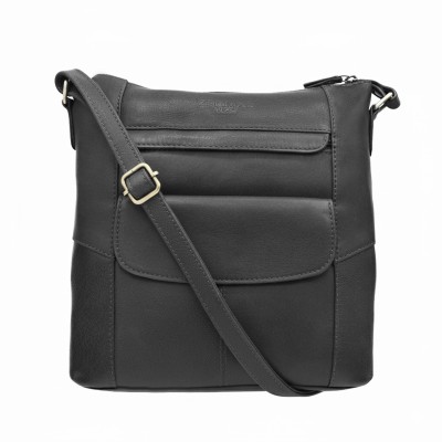 Leather crossbody bag 27x24x7 cm PUNO