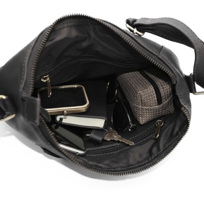 Leather crossbody bag 27x24x7 cm PUNO